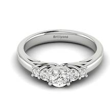 Claddagh Diamond Engagement Ring in Platinum