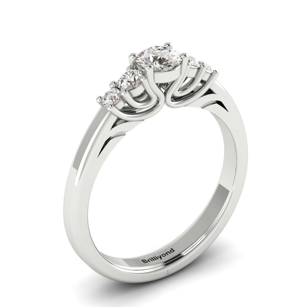 Claddagh Diamond Engagement Ring in Platinum