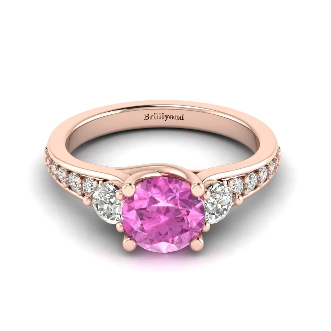 Pink Sapphire Engagement Ring Sorento Rose Gold