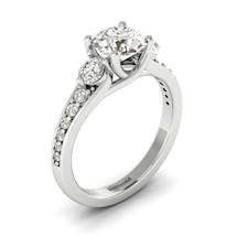 Diamond White Gold Three Stone Engagement Ring Sorento