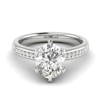 Diamond White Gold Oval Engagement Ring Nymph