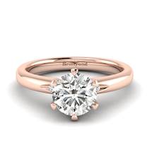 Diamond Rose Gold Solitaire Engagement Ring Byond