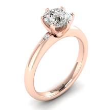 Diamond Rose Gold Solitaire Engagement Ring Byond