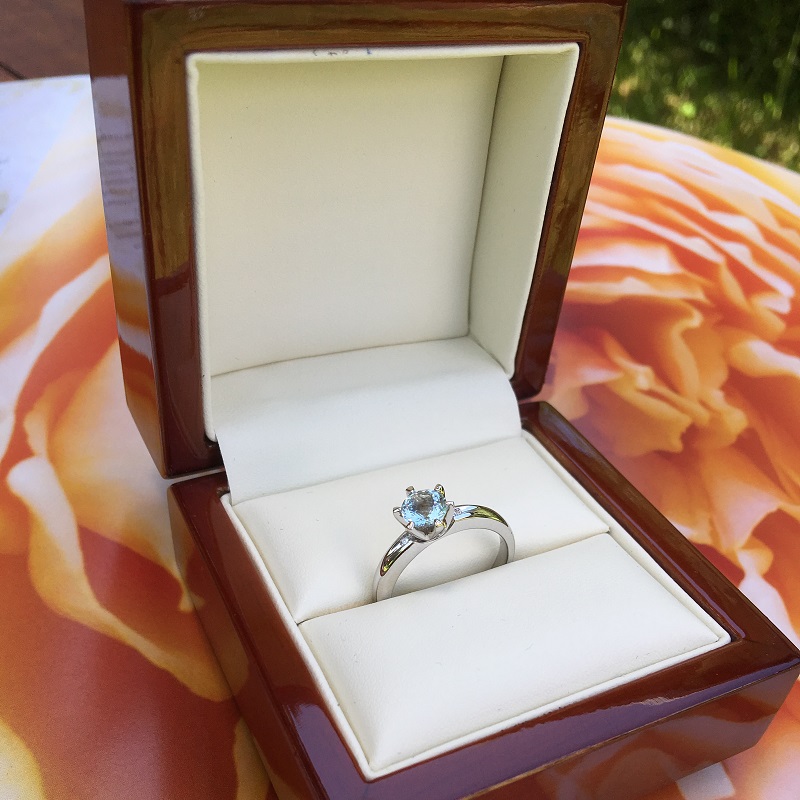 Aquamarine White Gold Solitaire Engagement Ring Byond_image3