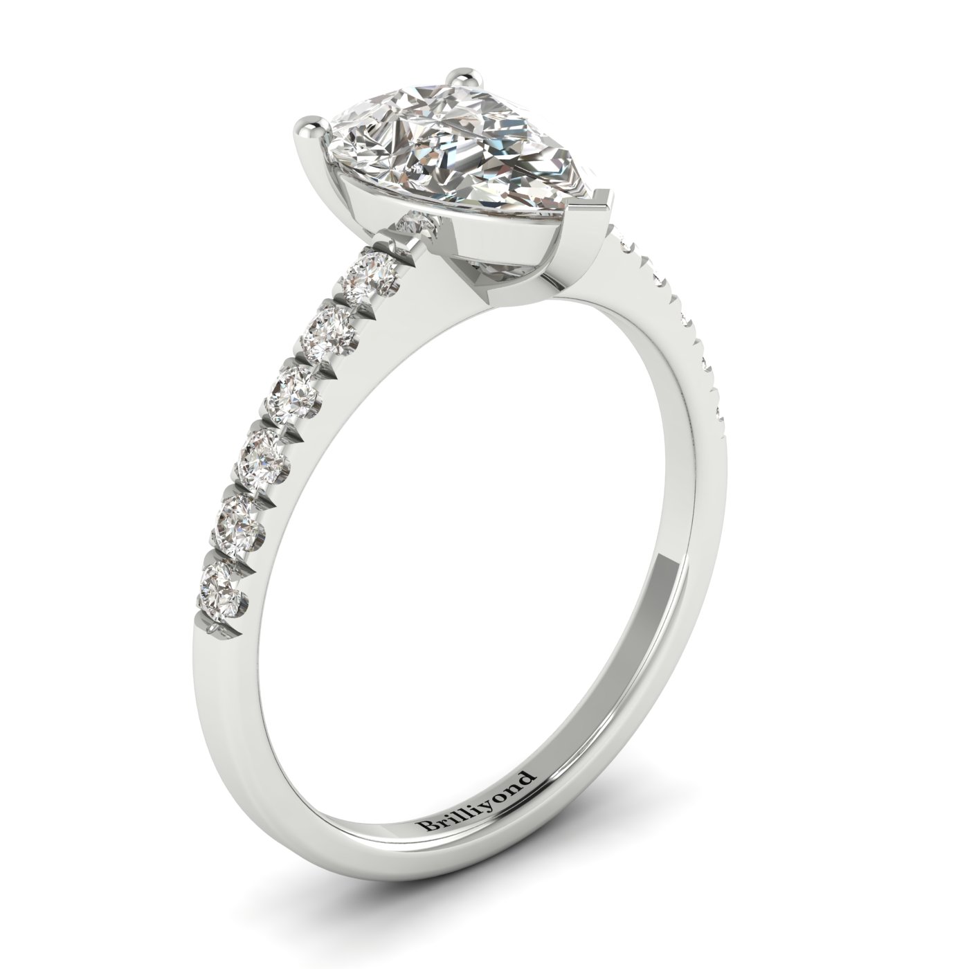 Diamond White Gold Solitaire Engagement Ring Hera