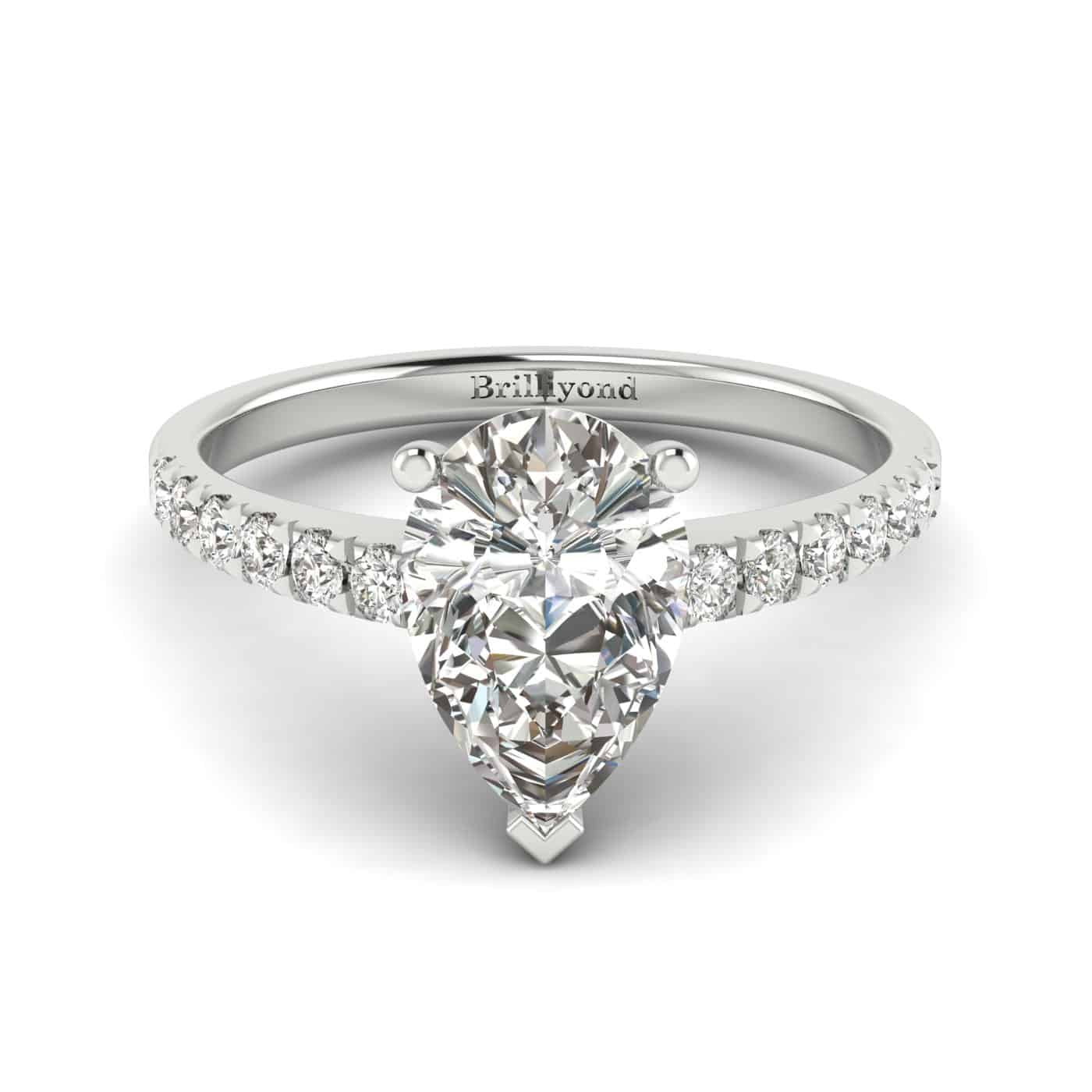 Diamond White Gold Solitaire Engagement Ring Hera