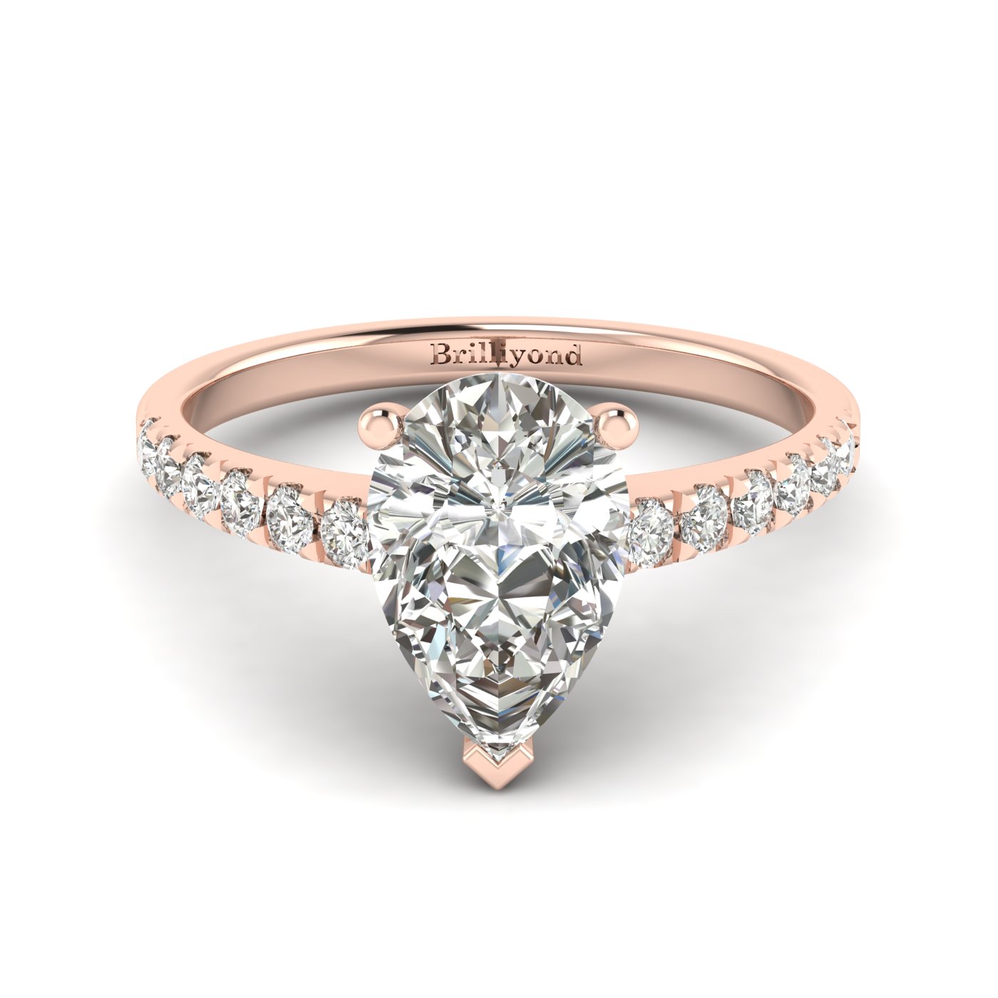 Diamond Rose Gold Solitaire Engagement Ring Hera