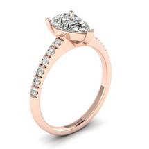 Diamond Rose Gold Solitaire Engagement Ring Hera