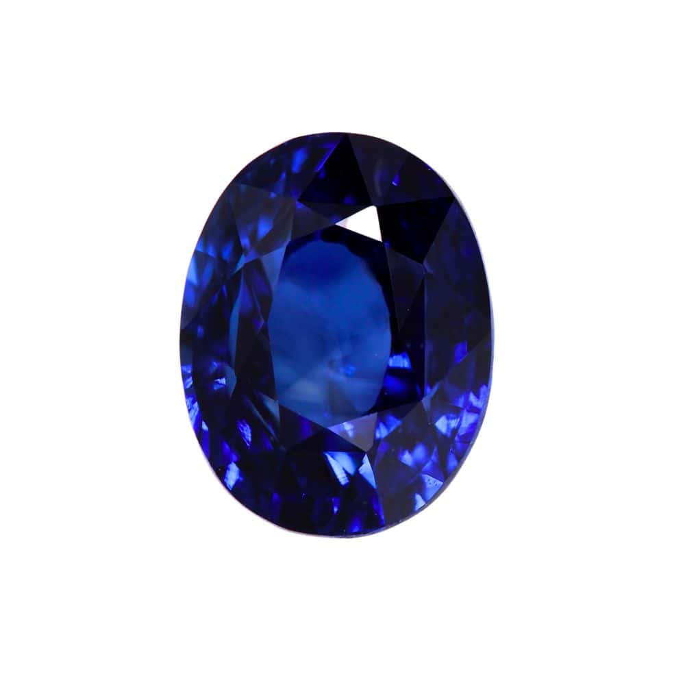 2ct Royal Blue Sapphire Engagement Ring in 18K Yellow Gold_image2