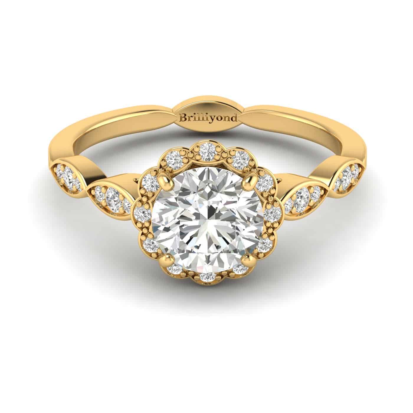 Floral Crown Engagement Rings