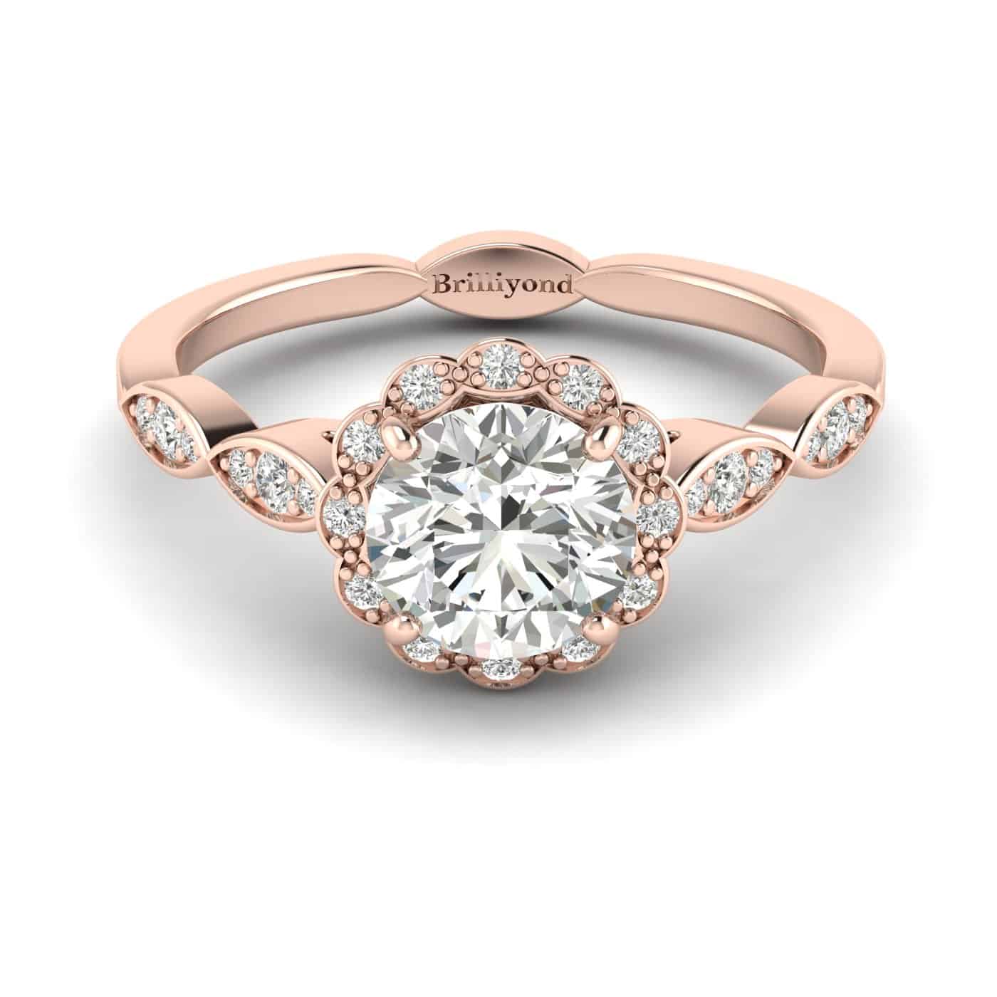 Floral Crown Engagement Rings