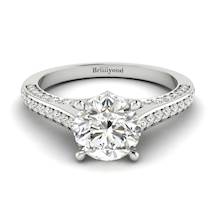 Diamond White Gold Brilliant Cut Engagement Ring Stargate