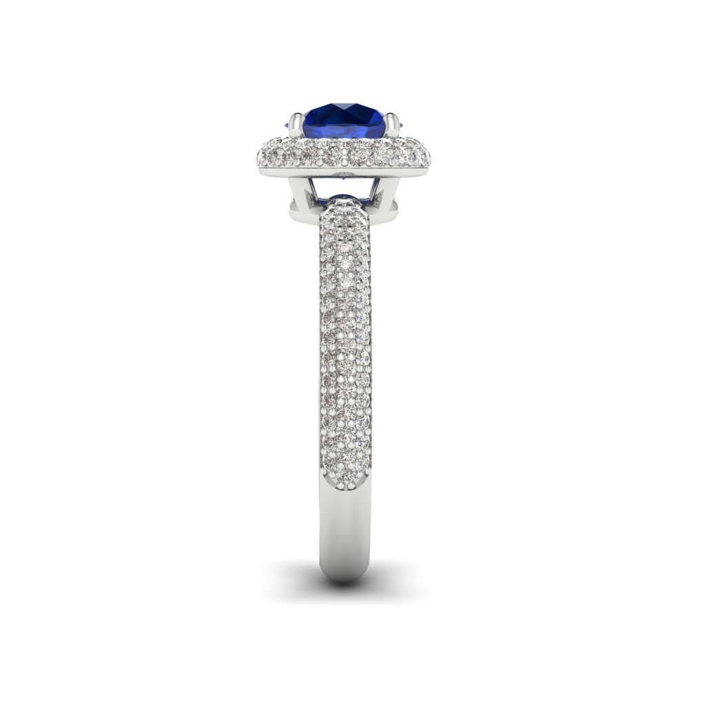 Blue Sapphire White Gold Halo Engagement Ring Whirlpool_image4