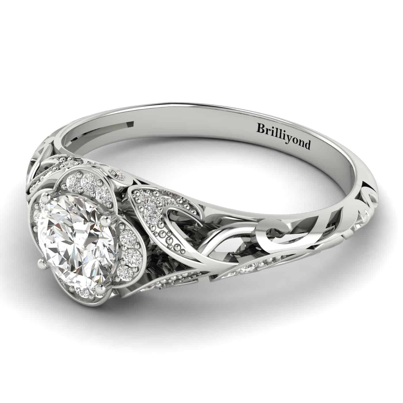 Diamond White Gold Vintage Engagement Ring Country Road