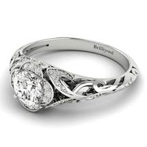 Diamond Platinum Vintage Engagement Ring Country Road