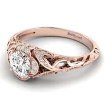 Diamond Rose Gold Vintage Engagement Ring Country Road