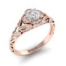 Diamond Rose Gold Vintage Engagement Ring Country Road