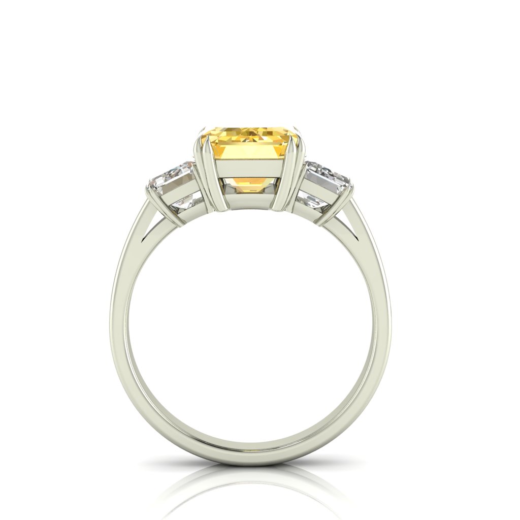 Yellow Sapphire Engagement Ring Emerald Cut _image3
