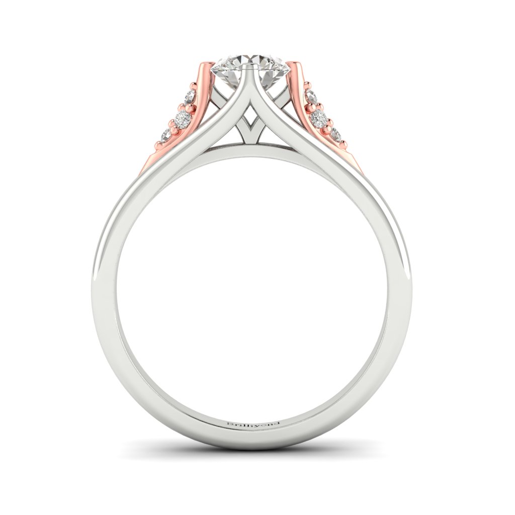 Diamond Vintage Engagement Ring Sutherland in White Gold _image3