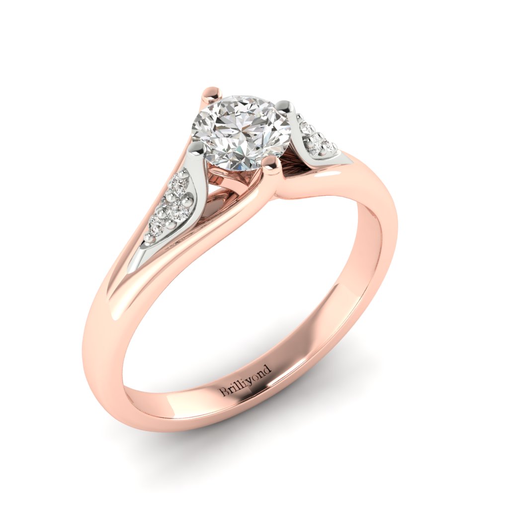 Vintage Diamond Engagement Ring Sutherland in Rose Gold