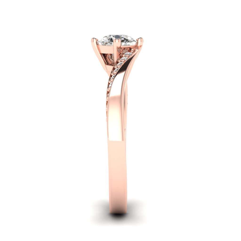 Twist Diamond Engagement Ring Andromeda in Rose Gold 