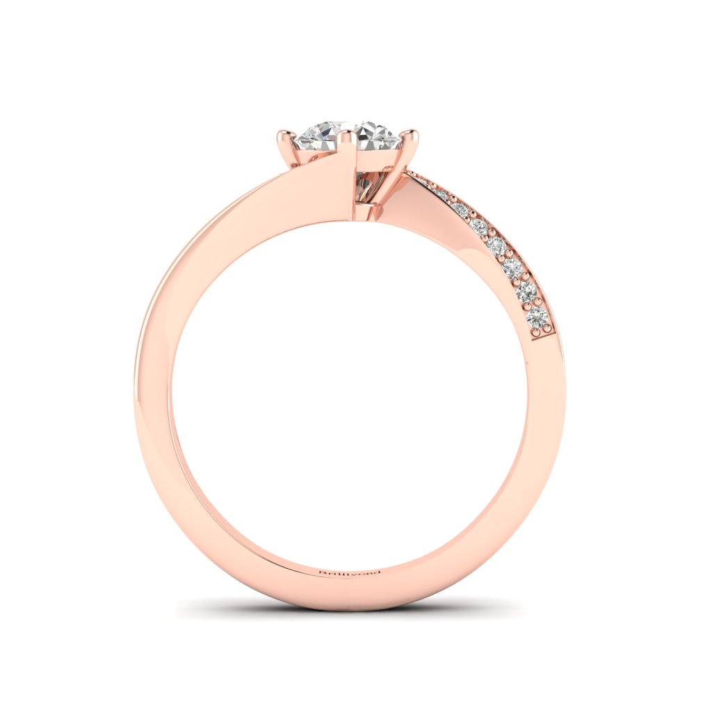 Twist Diamond Engagement Ring Andromeda in Rose Gold _image4