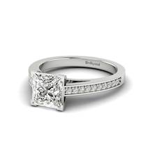 Princess cut Diamond Engagement Ring Volga in Platinum 