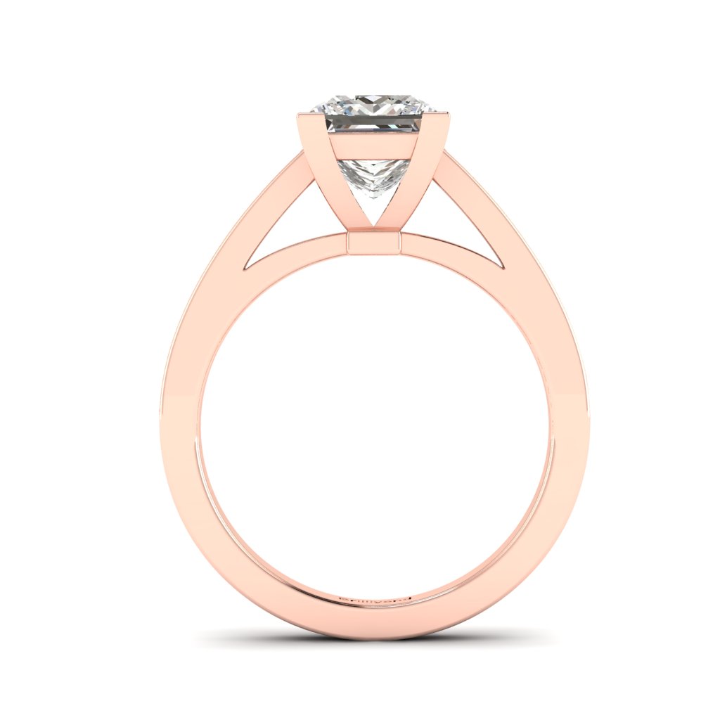 Diamond Princess cut Engagement Ring Volga in Rose Gold _image4