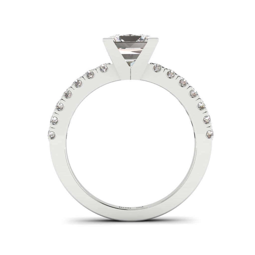 Diamond Princess cut Engagement Ring Sierra in White Gold _image4