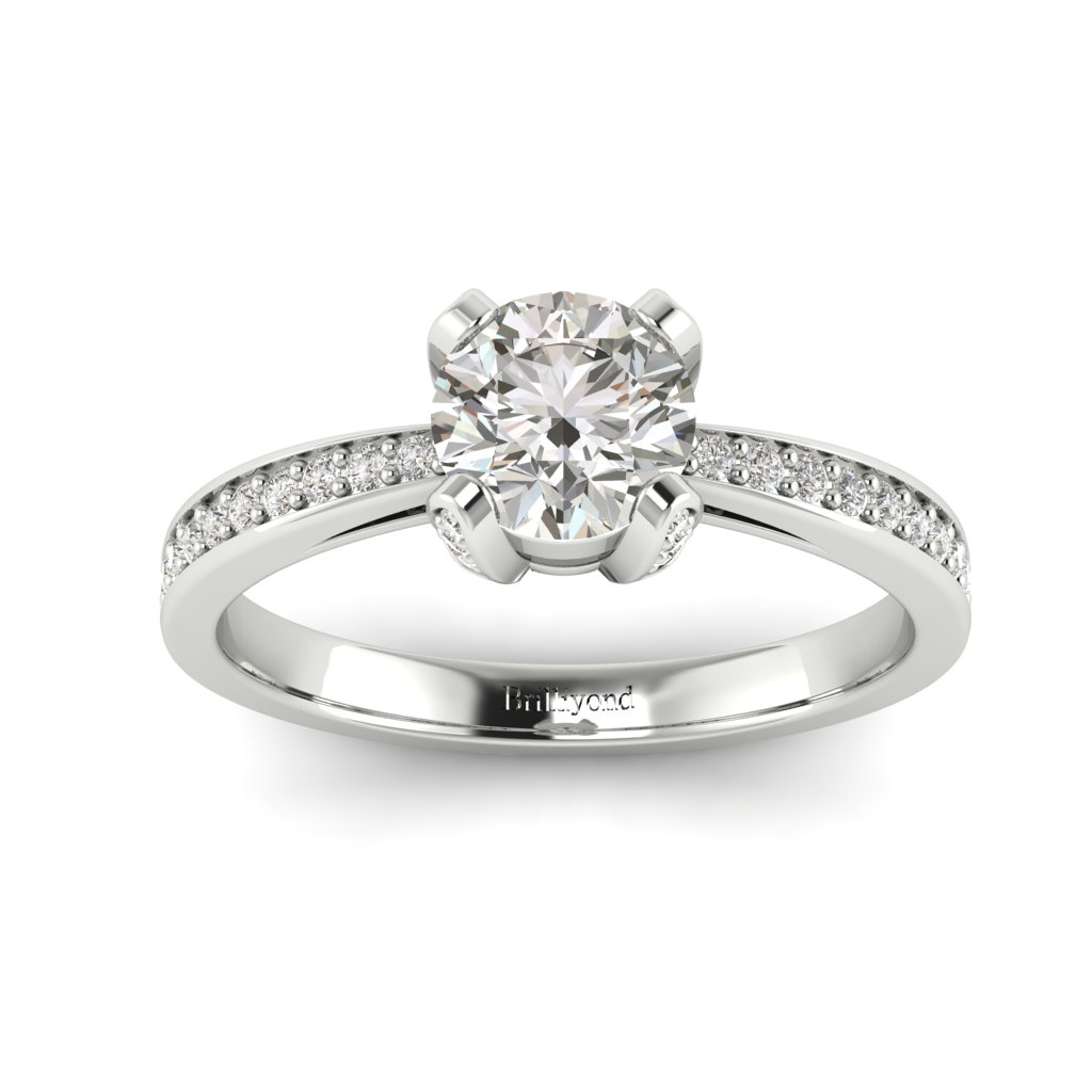White Gold Diamond Seychelles Brilliant Cut Engagement Ring_image3