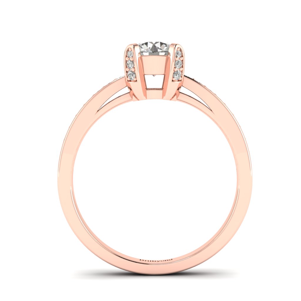 Rose Gold Diamond Seychelles Brilliant Cut Engagement Ring_image3