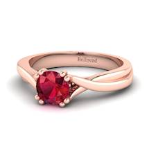 Ruby Rose Gold Solitaire Engagement Ring Harriet