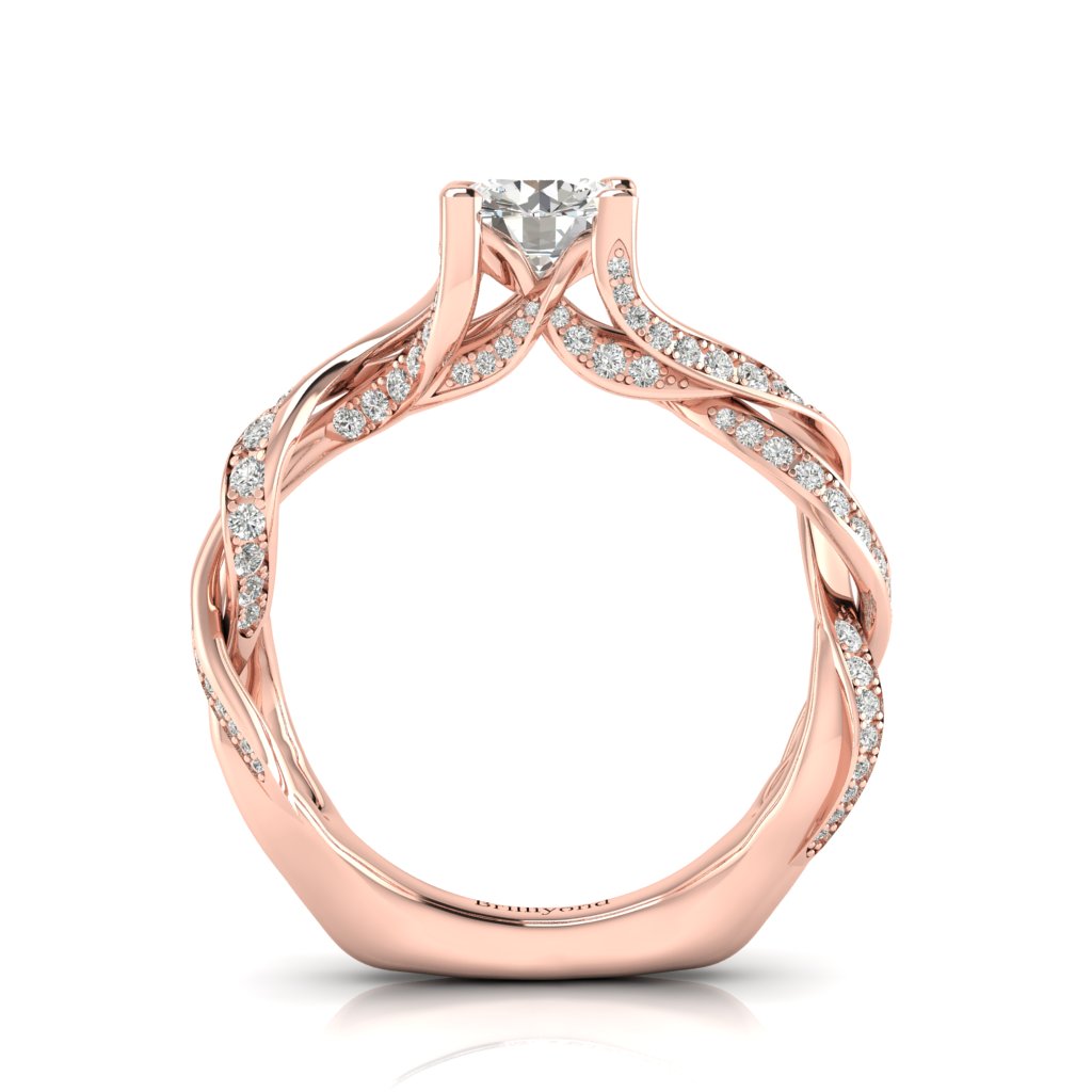 Designer Engagement Ring Florenzia Rose Gold