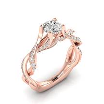 Designer Engagement Ring Florenzia Rose Gold