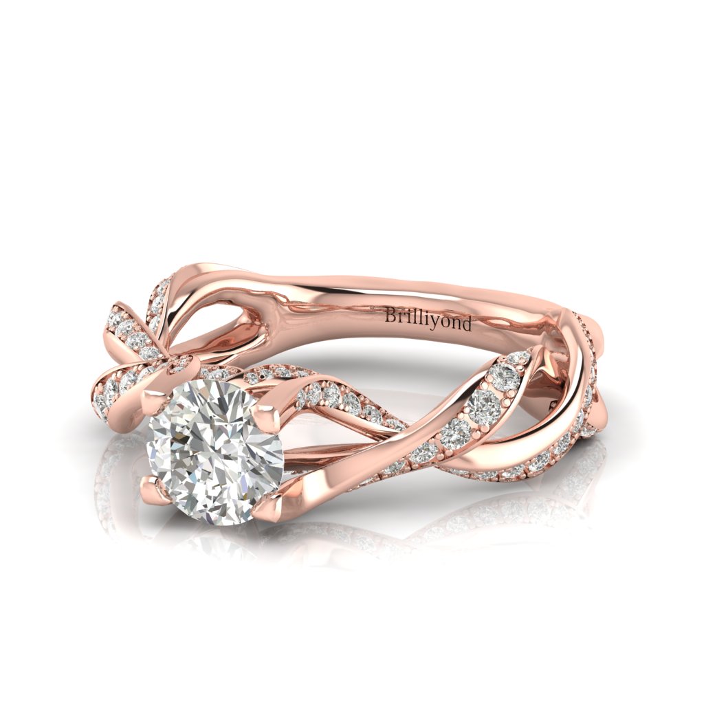 Designer Engagement Ring Florenzia Rose Gold_image3