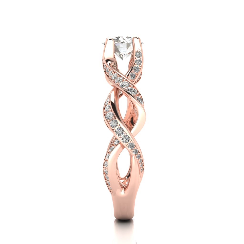 Designer Engagement Ring Florenzia Rose Gold_image4
