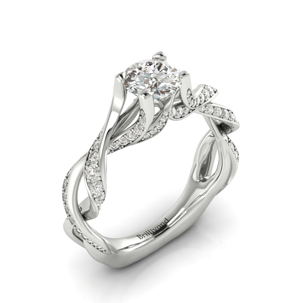 Designer Engagement Ring Florenzia Platinum_image4