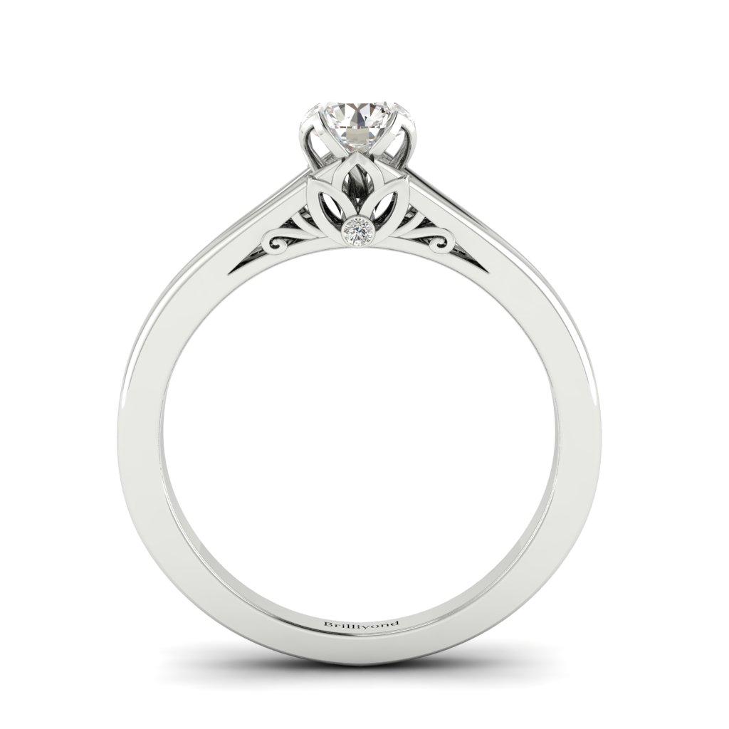 Designer Engagement Ring Blazingstar White Gold