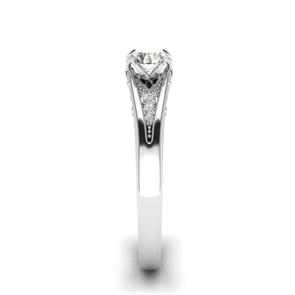 Designer Engagement Ring Blazingstar White Gold_image4