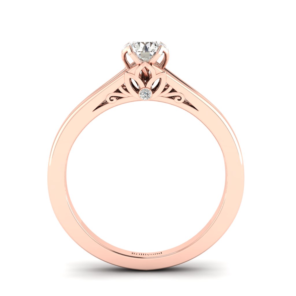 Designer Engagement Ring Blazingstar Rose Gold