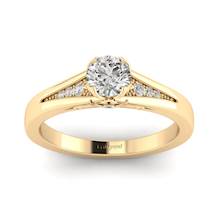 Designer Engagement Ring Blazingstar Yellow Gold