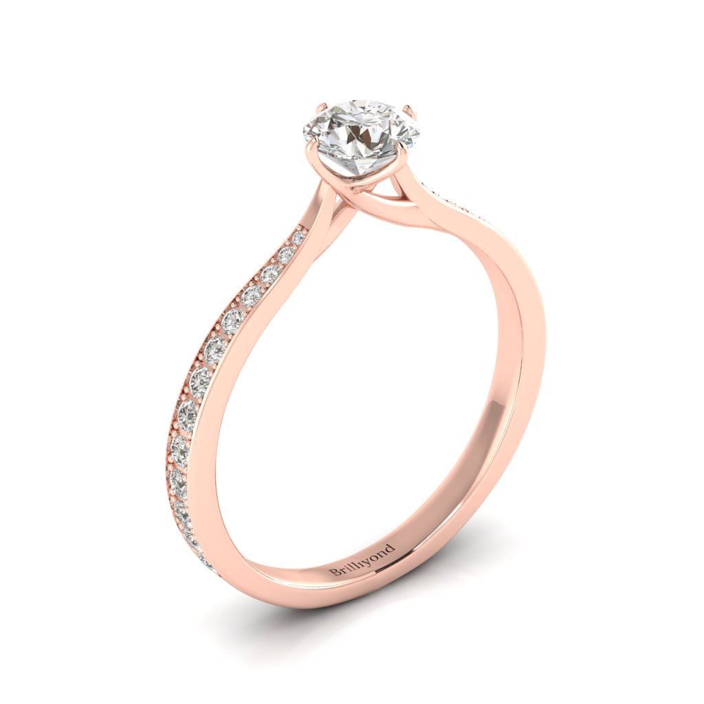 Designer Engagement Ring Freesia Rose Gold_image3
