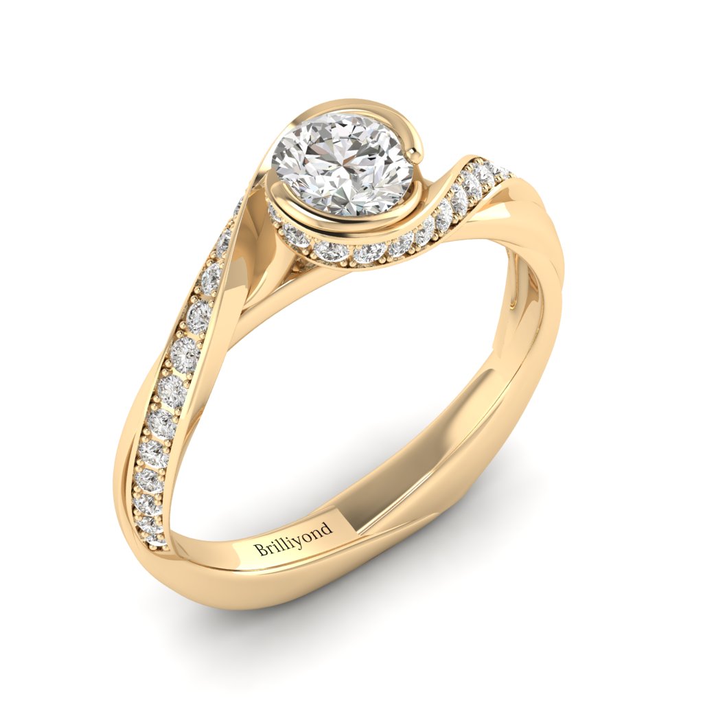 Designer Engagement Ring Nolana Yellow Gold_image3