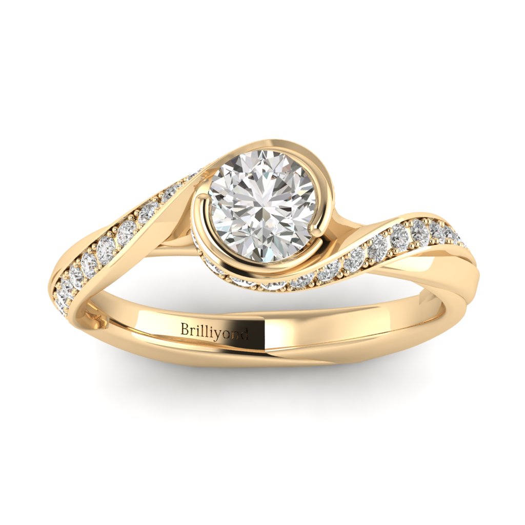 Designer Engagement Ring Nolana Yellow Gold_image4