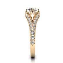 Designer Engagement Ring Peony Yellow Gold