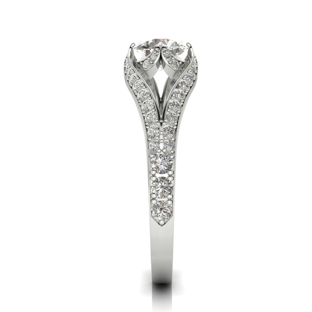 Designer Engagement Ring Peony Platinum