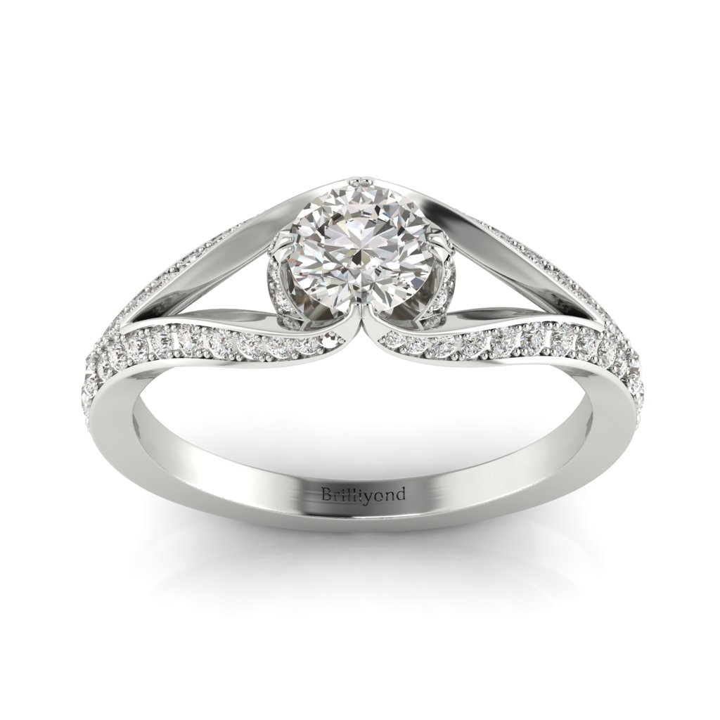 Designer Engagement Ring Peony Platinum_image3