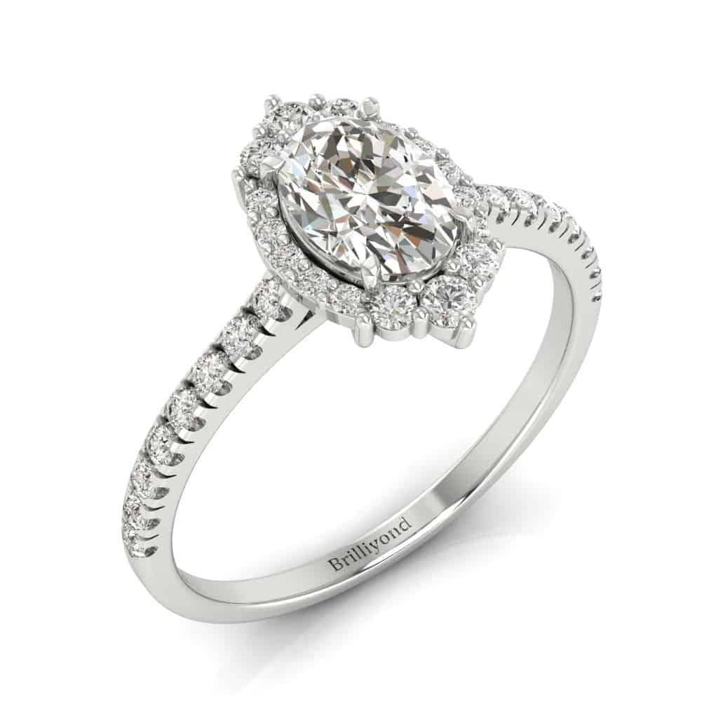 Platinum Diamond Oval Engagement Ring Imperial_image1