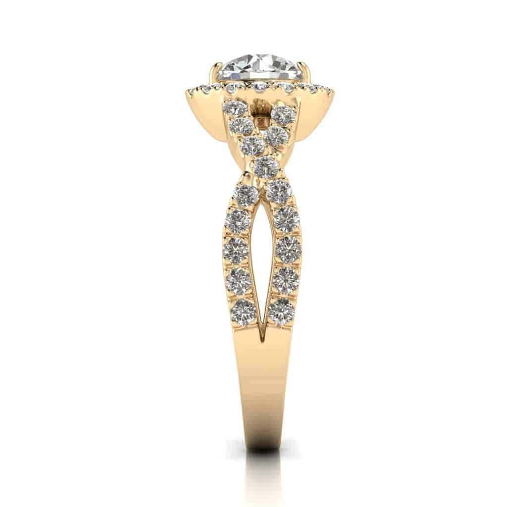 Yellow Gold Diamond Round Engagement Ring Madelyn_image2