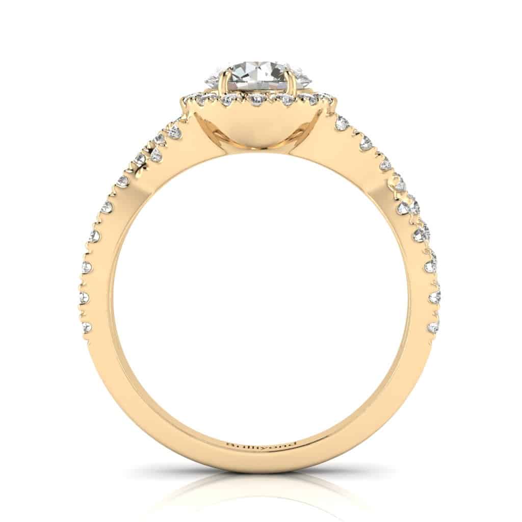 Yellow Gold Diamond Round Engagement Ring Madelyn_image3